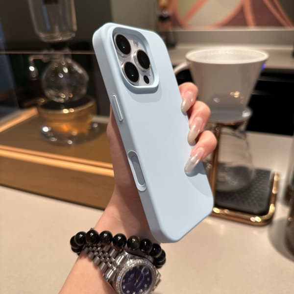 Skal till iPhone 15 Pro Max Flytande Silikon Silikon Blå Noz17299