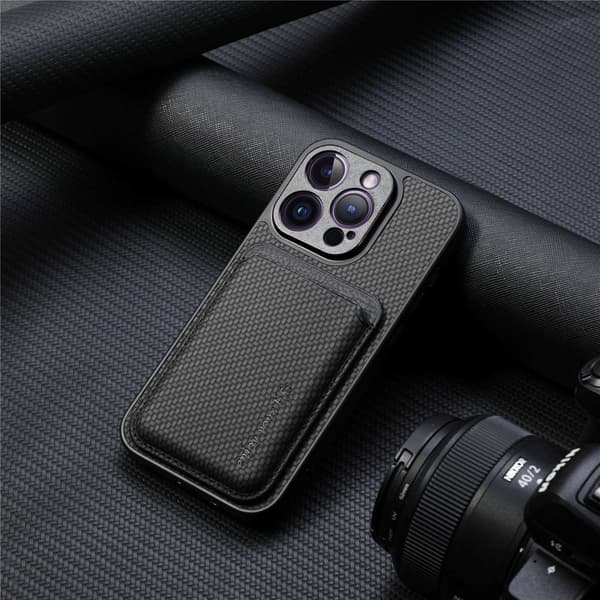 Etui til iPhone 16 Pro Max Magnetisk Stand Kortplads Sort Noz3604
