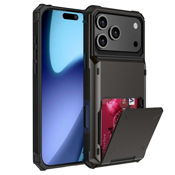 Kotelo iPhone 13 -korttipaikalle, tummanharmaa Noz5391