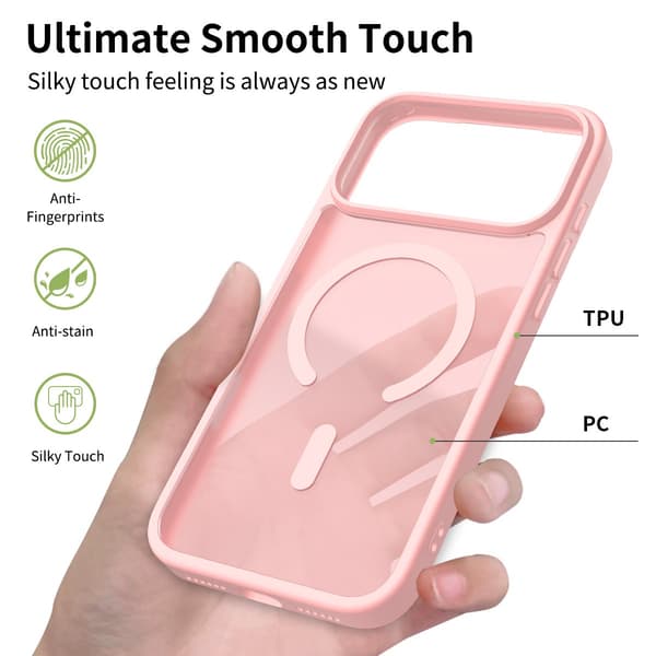 Kotelo iPhone 17 Pro Magnetic Silver Orange Noz14565 -puhelimelle