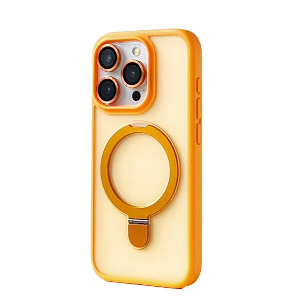 Etui til iPhone 16 Pro Matt Magnetisk Stativ Gul