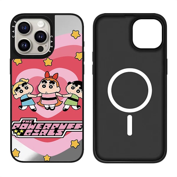 Etui til iPhone 15 Pro Magnetisk Sølv Sort Noz1147