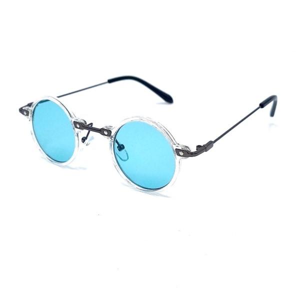 Runde solbriller Rage - gjennomsiktige innfatninger med blå lins Blue