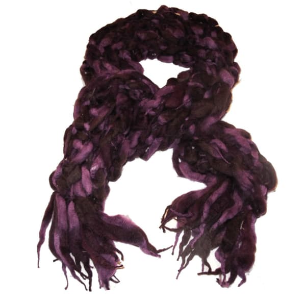 Strikket grovt skjerf Purple