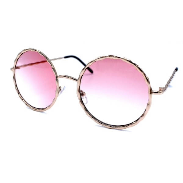 Wavy Pyöreä aurinkolasit vaaleanpunainen Pink