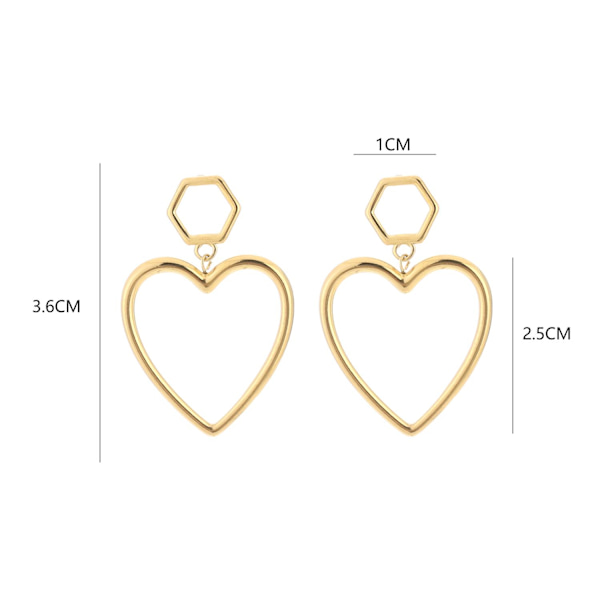 Hjerte øreringe design Gold