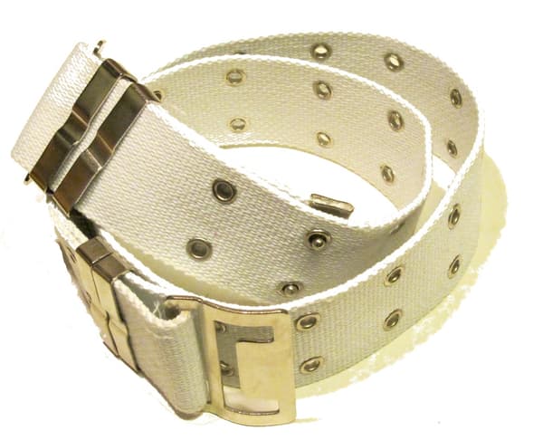 Hvitt stoffbelte White