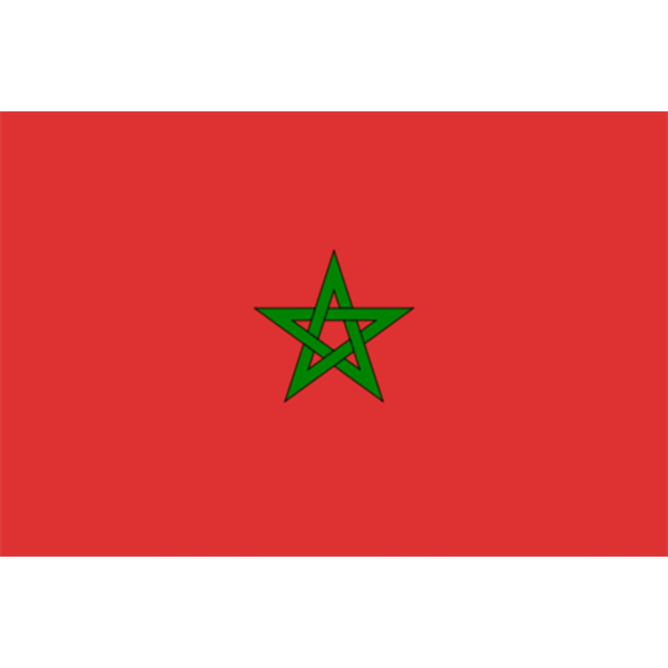 Marocko flagga Vit