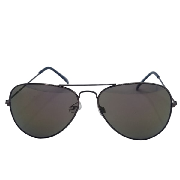 Svarte Pilot-solbriller med lilla glass Black