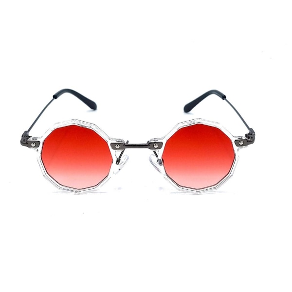 Runde solbriller - gennemsigtige stel og røde b96e | Fyndiq