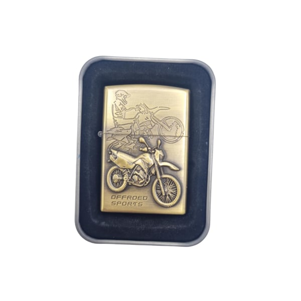 Benzinlighter - MOTORCYCLE Gold
