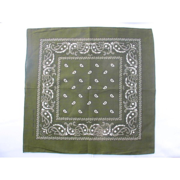 Bandana tørklæde Paisley mørkegrøn Green