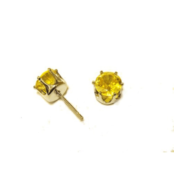 Bling øredobber - gul stein Yellow