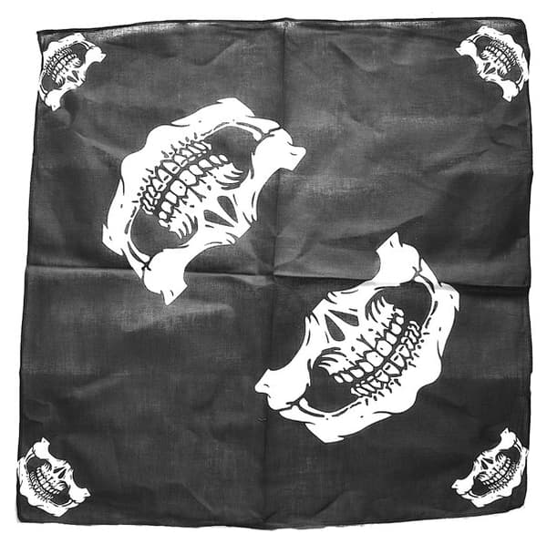 Skull Munn Bandana Black