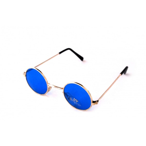 Runde solbriller blå linser (lille størrelse) Black