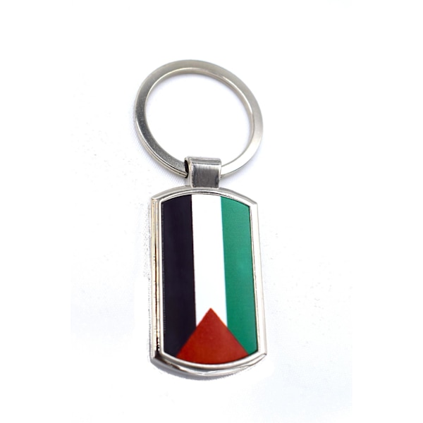 PALESTINE FLAG - Nøglering Silver