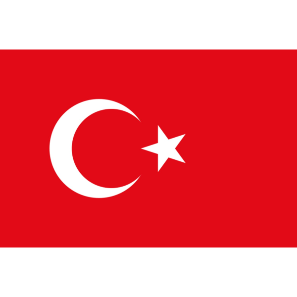 Turkiets flagga Vit