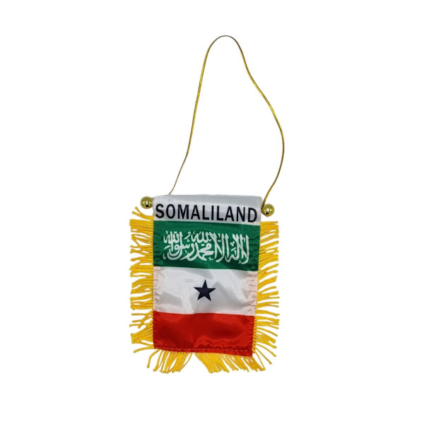 Somaliland lipun alla riippuva auton taustapeili imukupilla Somaliland