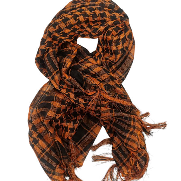 Palæstina Sjal keffiyeh  - orange og Sort Orange