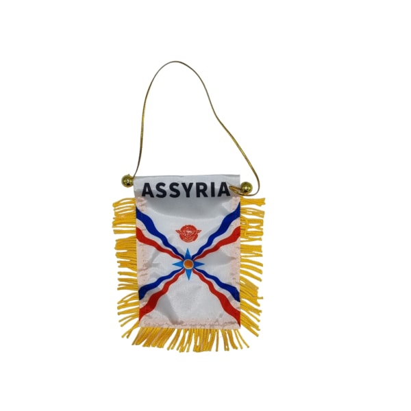 Assyrien hängande flagga bil backspegel med sugkopp Assyria
