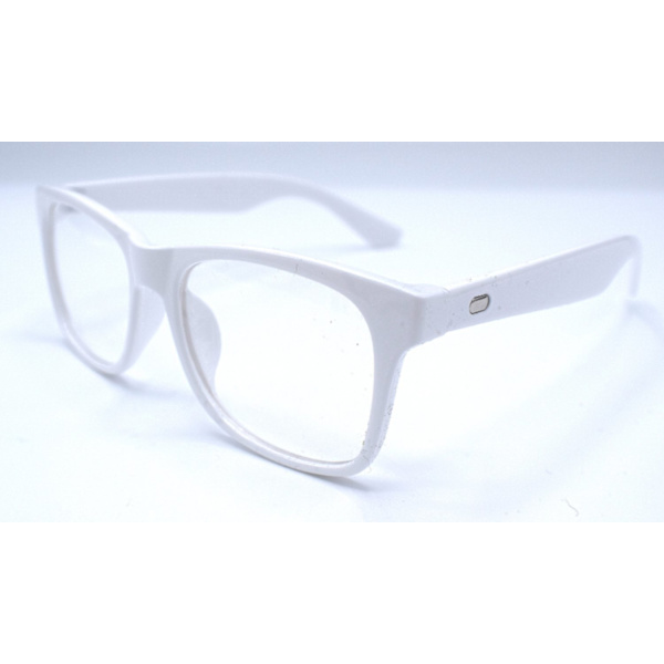 Klare retro briller hvid White
