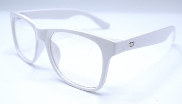 Klare retro briller hvit White