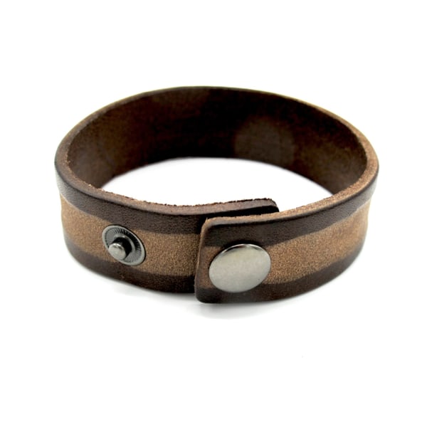 Armbånd i brunt skinn Brown