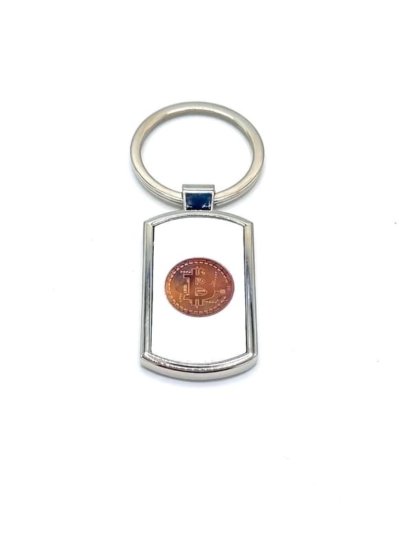 Bitcoin Crypto nyckelring Silver
