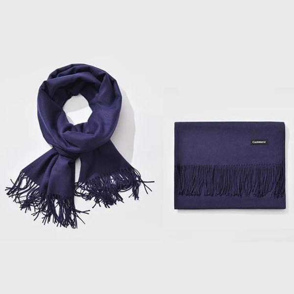 Marinblå sjal scarf - Navy Blå