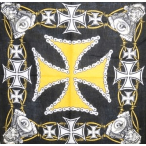 Bandana - Maltesiskt kors Black