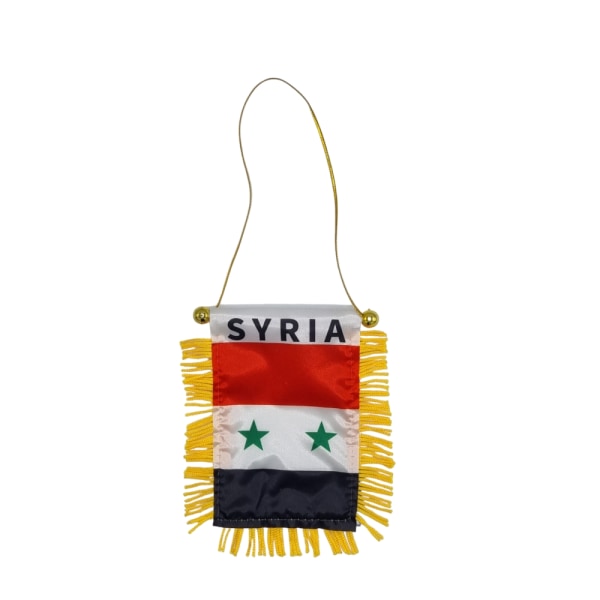 Syrien hängande flagga bil backspegel med sugkopp Syria