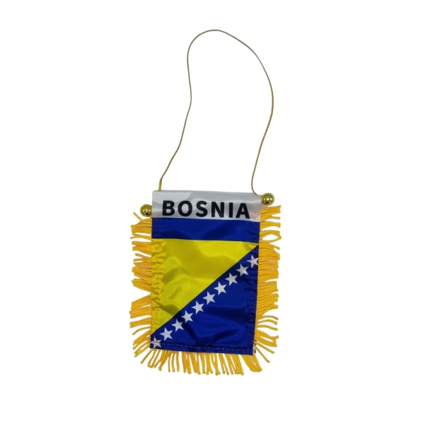 Bosnien hängande flagga bil backspegel med sugkopp Bosnia