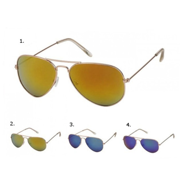 Pilot-aurinkolasit Aviator Gula reflekterande linser