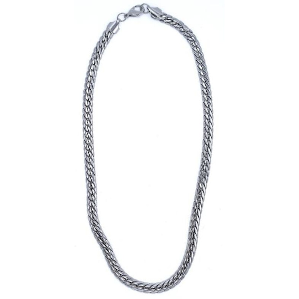 Sølvfarvet kædehalskæde - 7 mm Silver