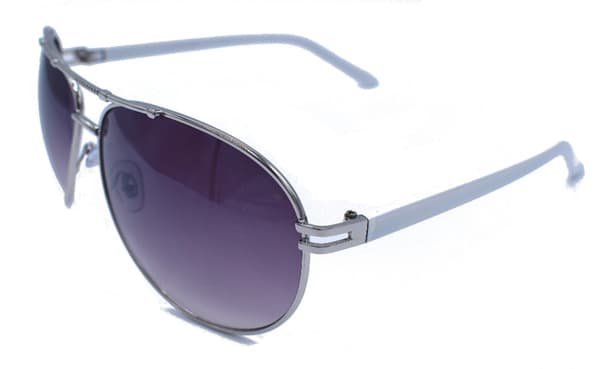 AVIATOR X  Solbriller mørk / hvid Silver