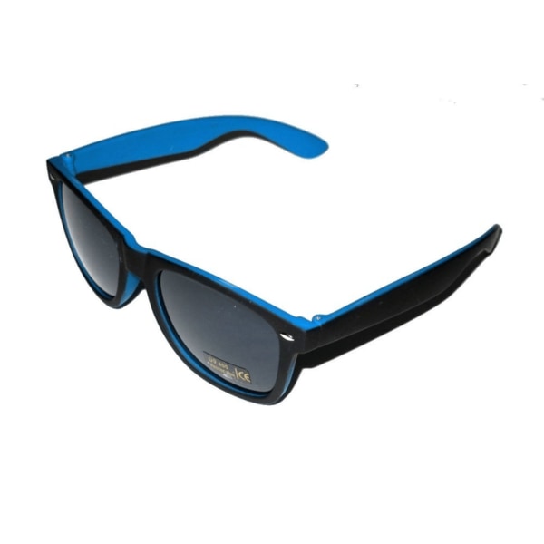 Retro solbriller - sort / blå stel Blue