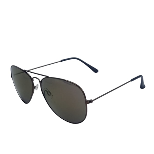 Svarte Pilot-solbriller med lilla glass Black