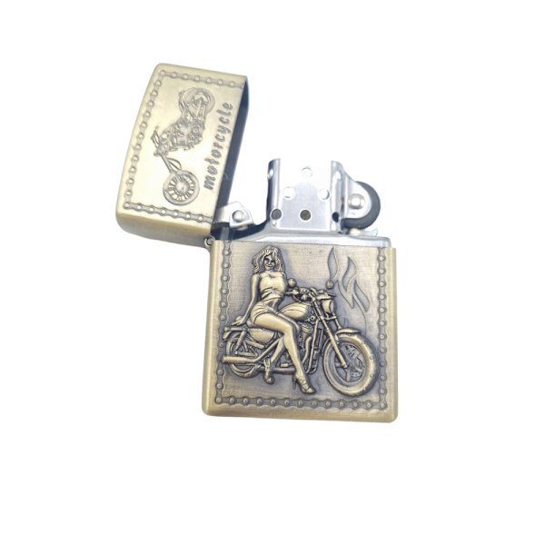 motorcycle woman bensin lighter