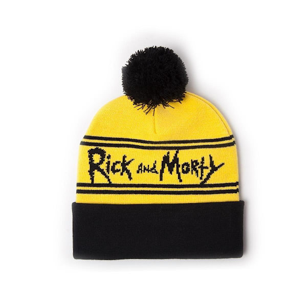 Rick og Morty hat og tørklæde (gavesæt) Black