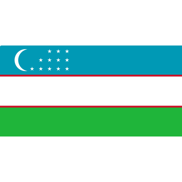 Uzbekistan flagga
