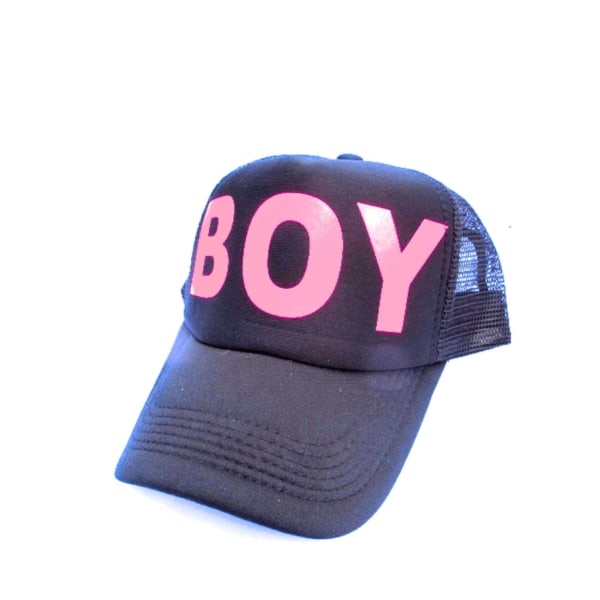 Trucker cap - Boy Black and Pink Pink