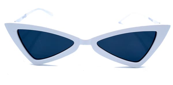 Cat Eye vita solglasögon Vit
