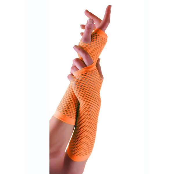 Mesh Handsker - Lang Orange Orange