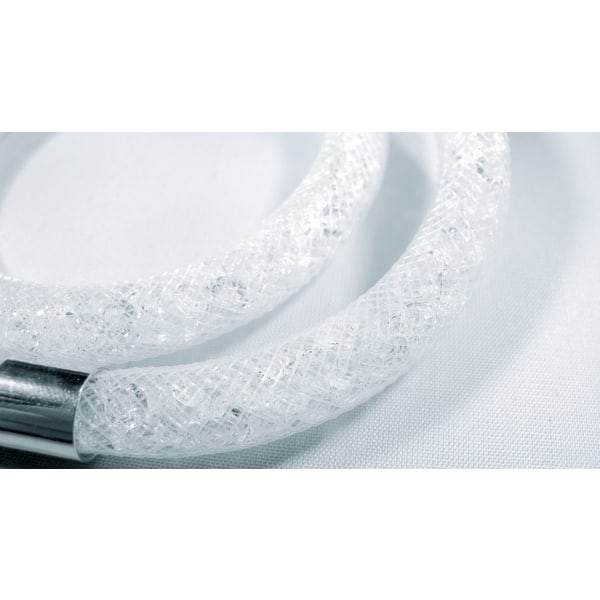 Dubbel vit armband fylld med vita kristaller Vit