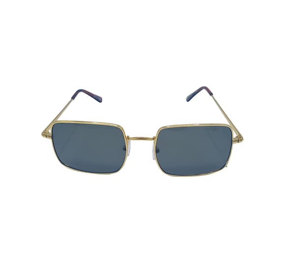 Rectangular Retro Aurinkolasit - Black/Gold Black