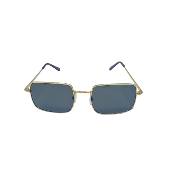 Rectangular Retro solglasögon - Black/Gold Svart
