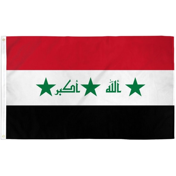 Flagg - Irak (gammelt med stjerner) Iraq-old