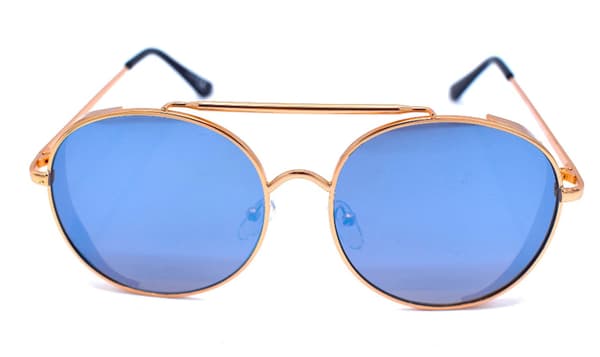Blå runde solbriller med linsebeskyttelse Blue