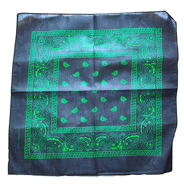 Svart og grønn Bandana Paisley Green