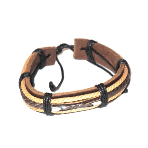 Armband - Läder -Brun Brun